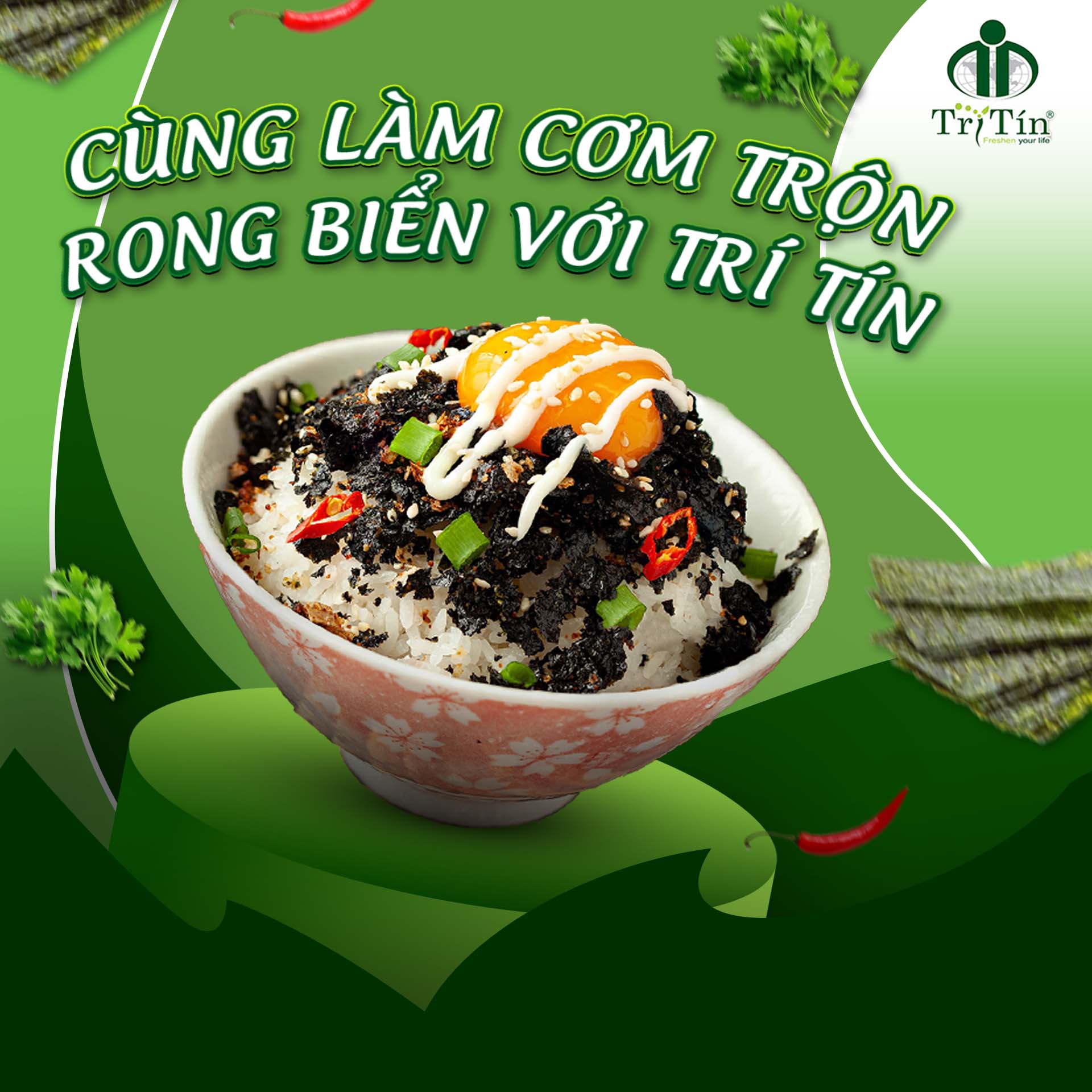 MỜI BẠN CÙNG LÀM CƠM TRỘN RONG BIỂN VỚI TRÍ TÍN