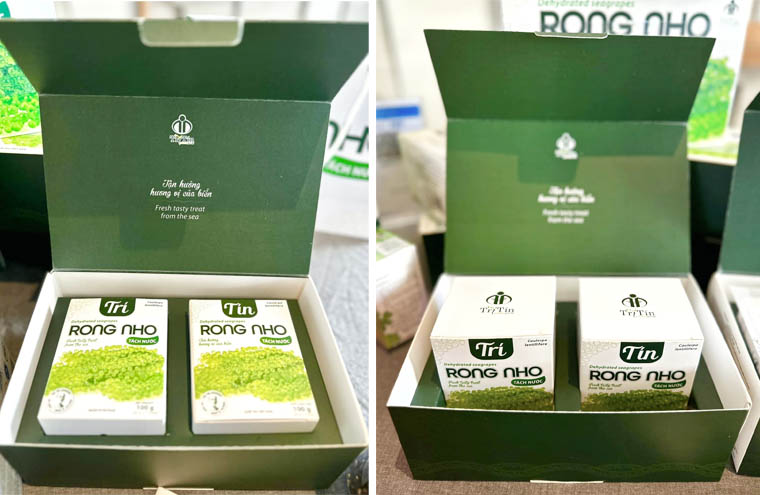 Rong nho tách nước đạt ocop 5 sao